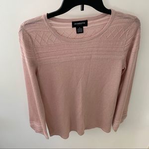 Liz Claiborne Sweater Sz S Pale Rose crew neck